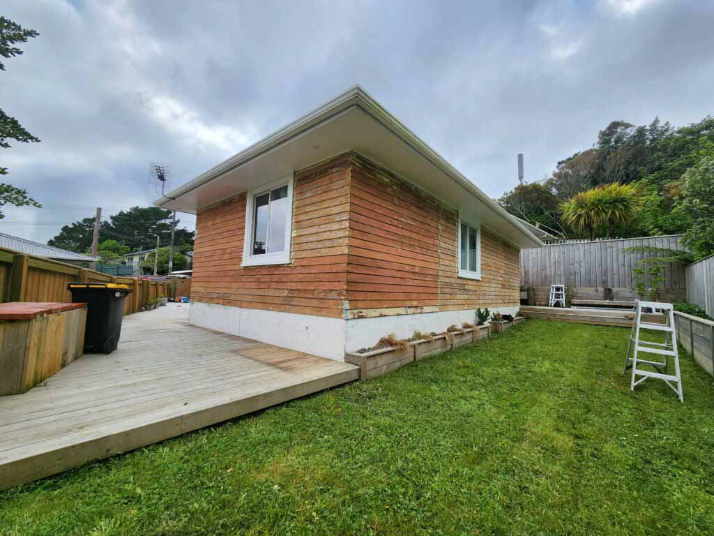 Exterior maintenance work carried out on a house